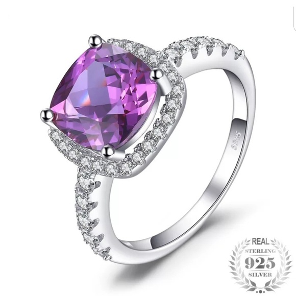 luckyday99 Jewelry - RARE Alexandrite Sapphire Sterling Wedding Ring